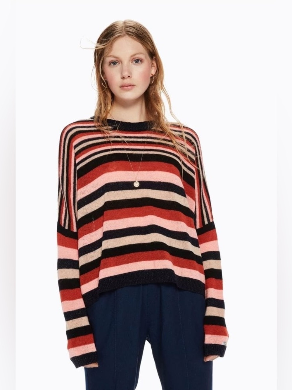 Scotch & Soda Maison Scotch Striped Woolen Pullover Sweater in Combo A. Merino